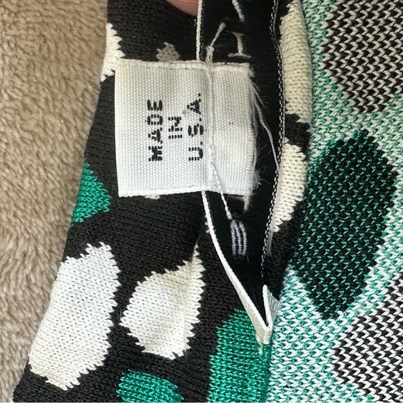 St. John Pebble High Neck Sleevelss Tank Top Green Black Size Large - Picture 5 of 12